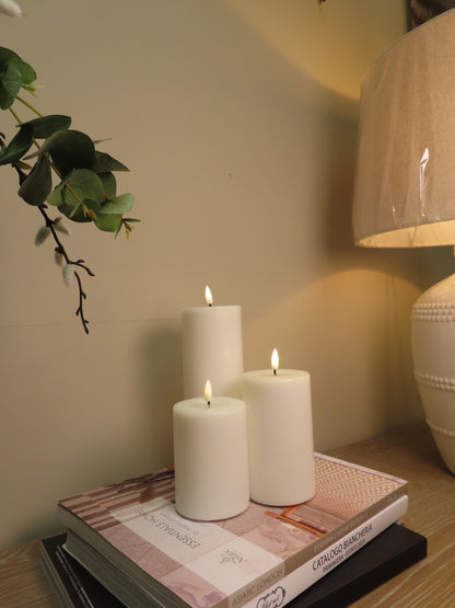 LED Candle 7.5 x 10cm - White