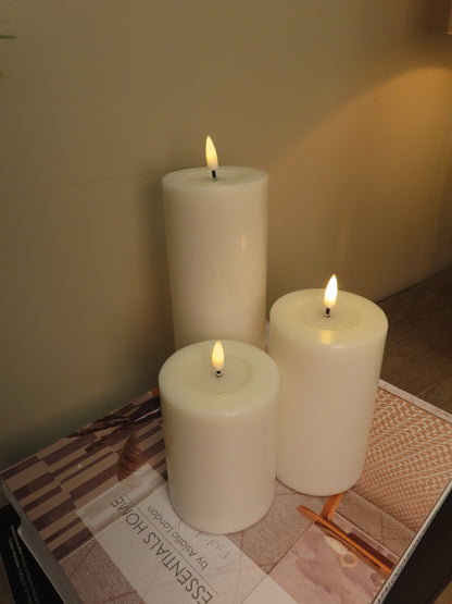 LED Candle 7.5 x 10cm - White