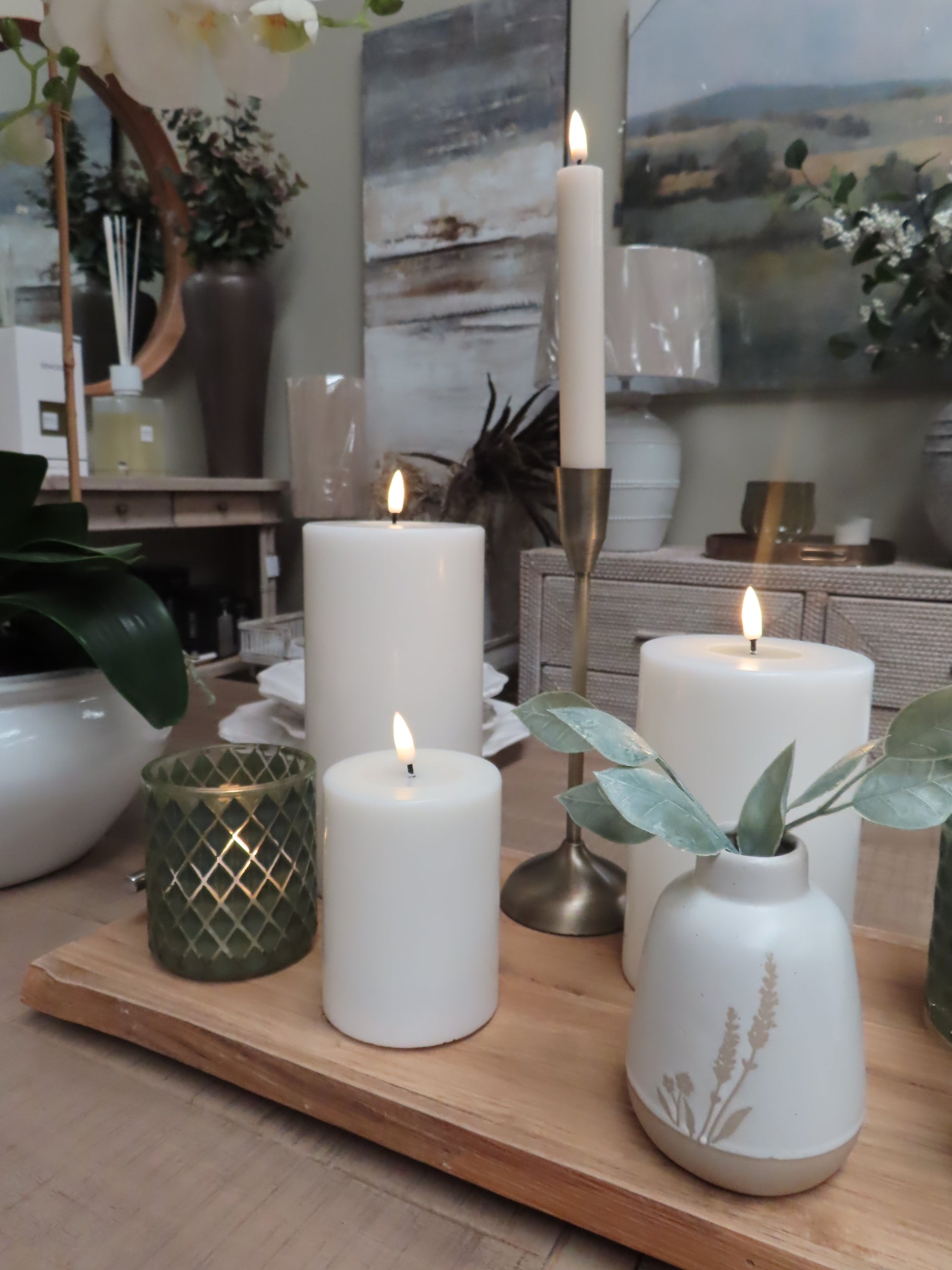 LED Candle 7.5 x 10cm - White