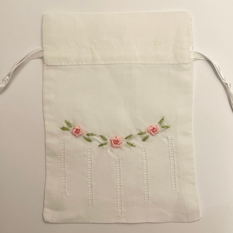 Irish Made Lace Sachet Bags With Flower