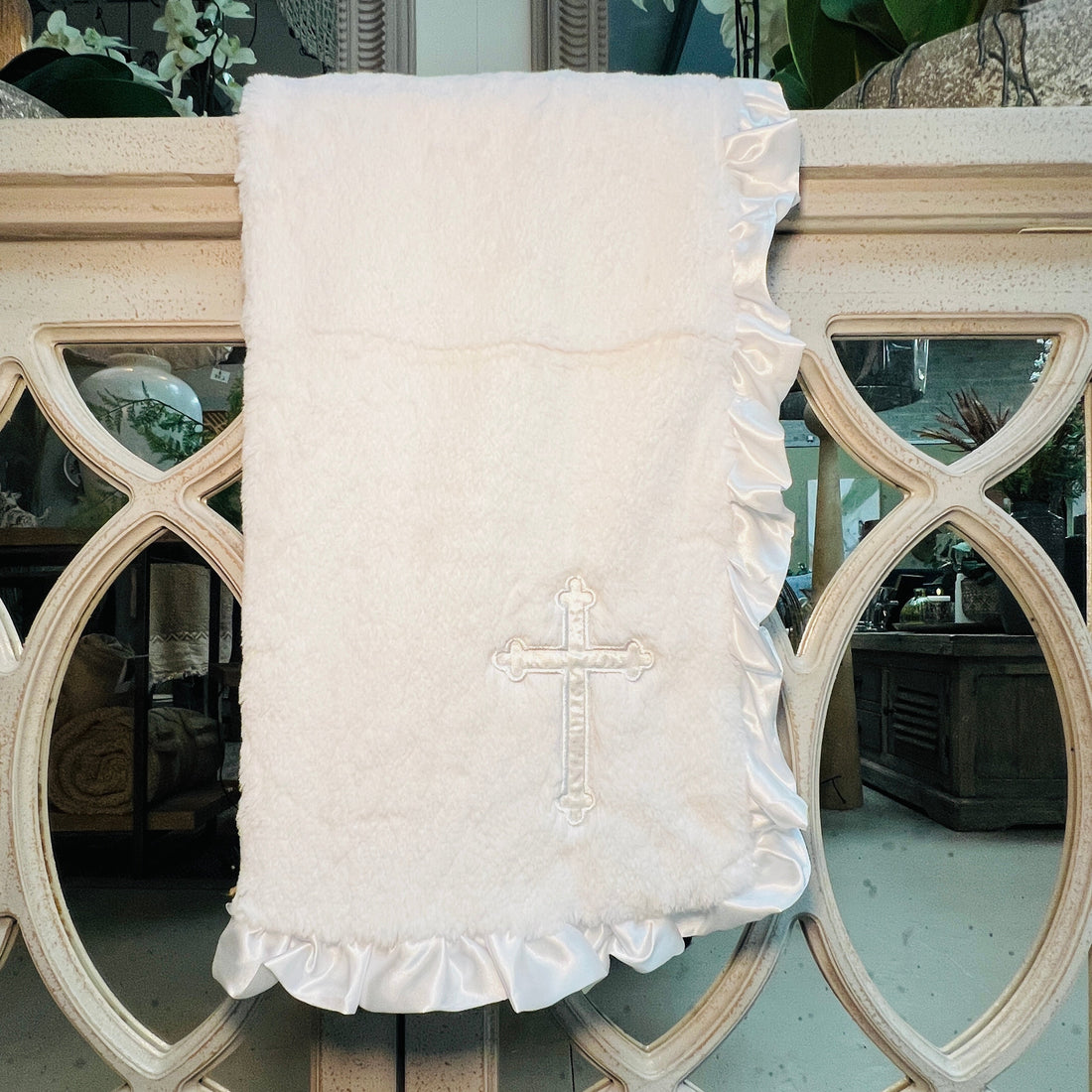 White Soft Baby Christening Wrap