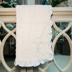 White Soft Baby Christening Wrap