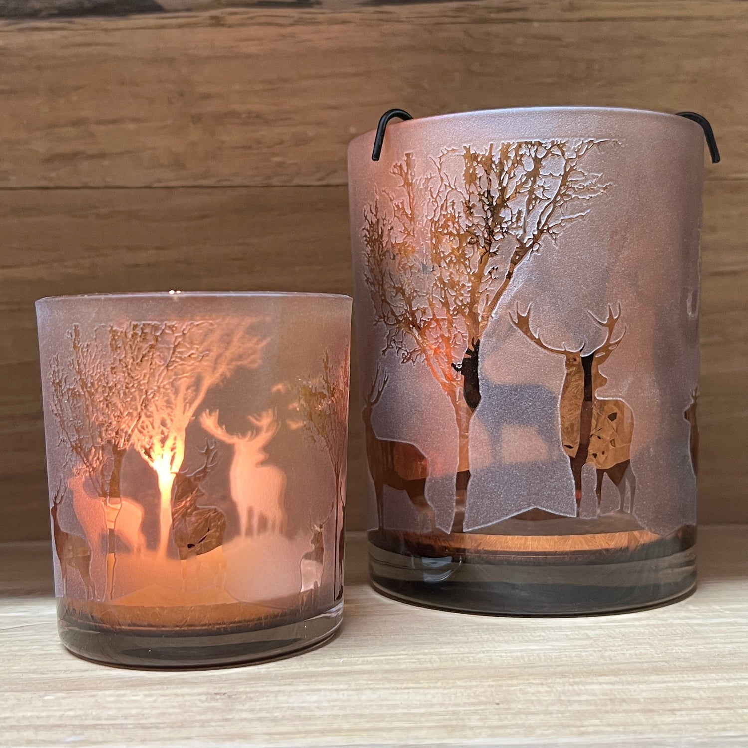 Brown Christmas Tealight Holder