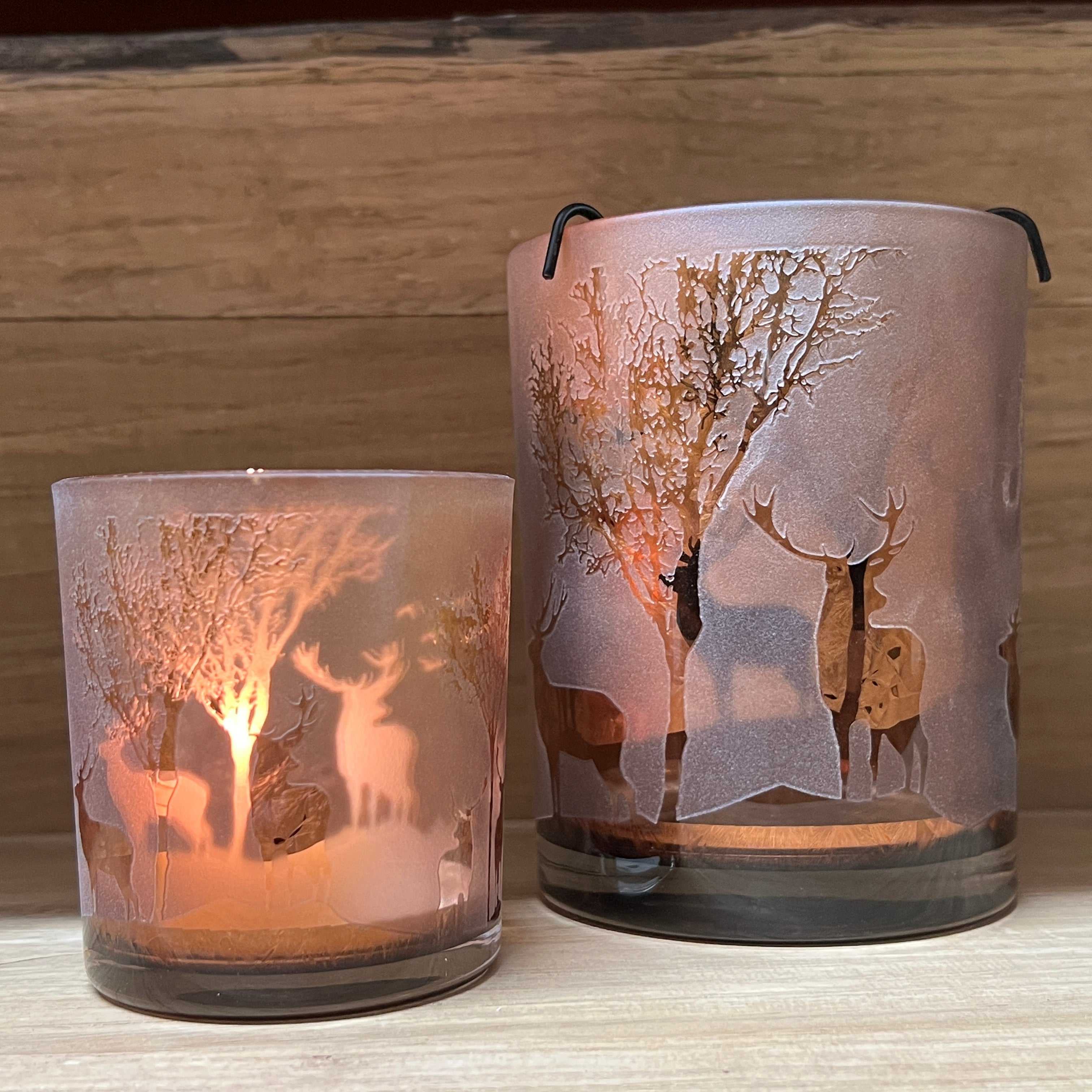 Brown Christmas Tealight Holder