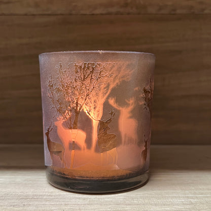 Brown Christmas Tealight Holder