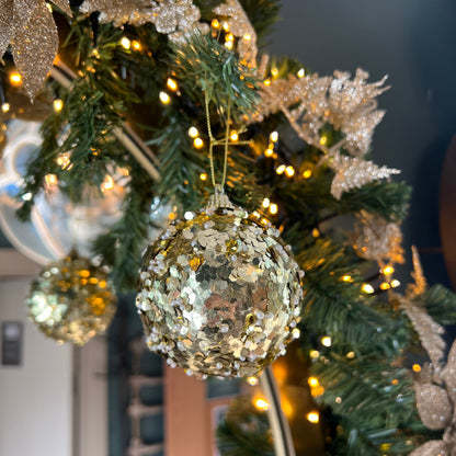 Light Gold Sequin Christmas Bubble
