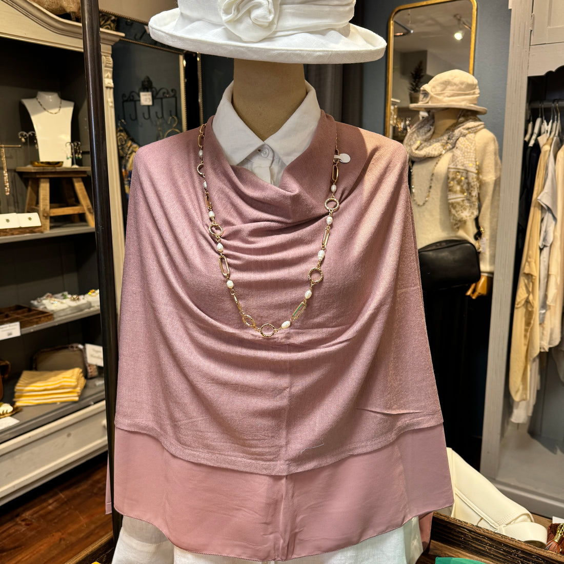 Poncho Dusky Pink