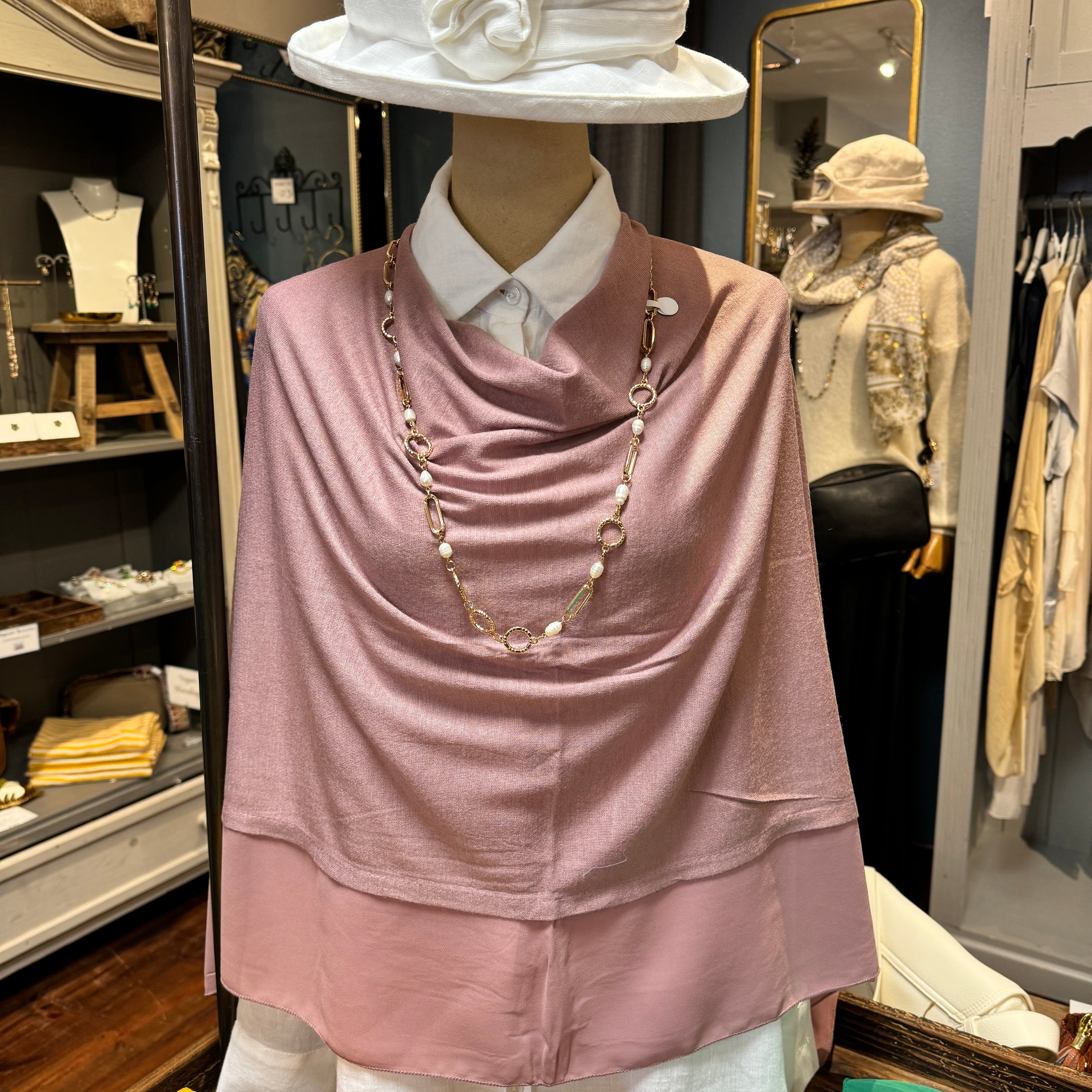 Poncho Dusky Pink