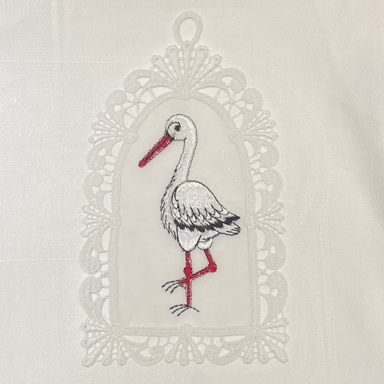 Stork Lace Decorations