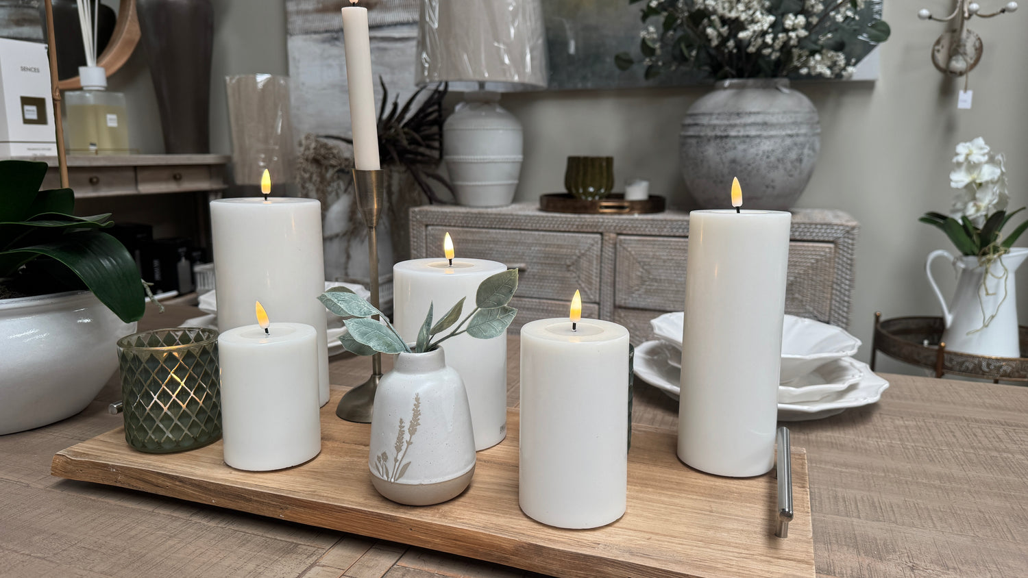 LED Candle 7.5 x 10cm - White