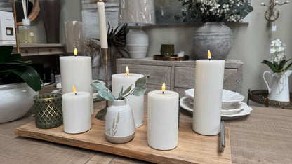 LED Candle 7.5 x 10cm - White