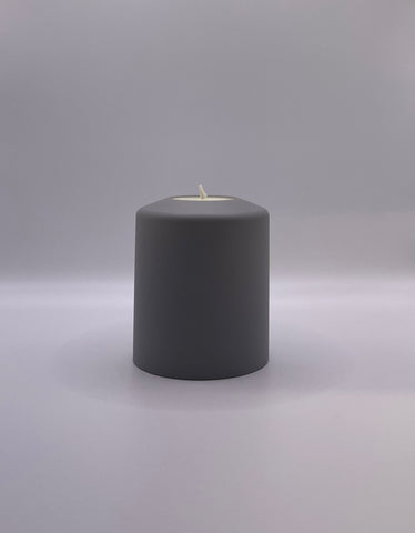 Grey Everlasting Candle 8x9cm