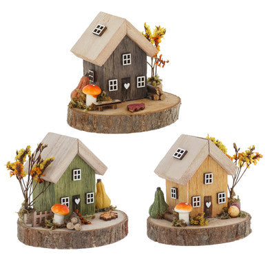 Fairy-Tale Wooden Cottage Decoration