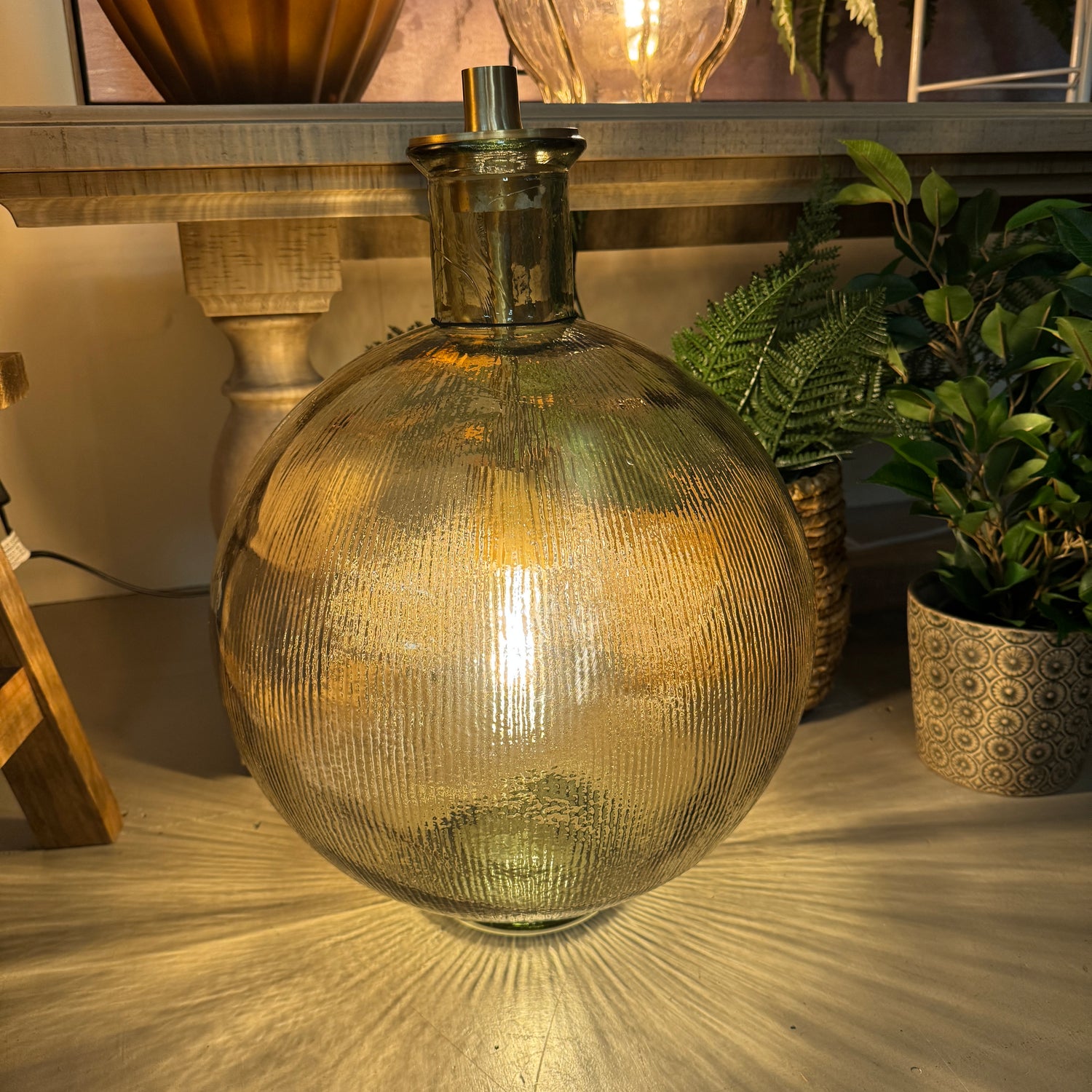 Green Glass Vase