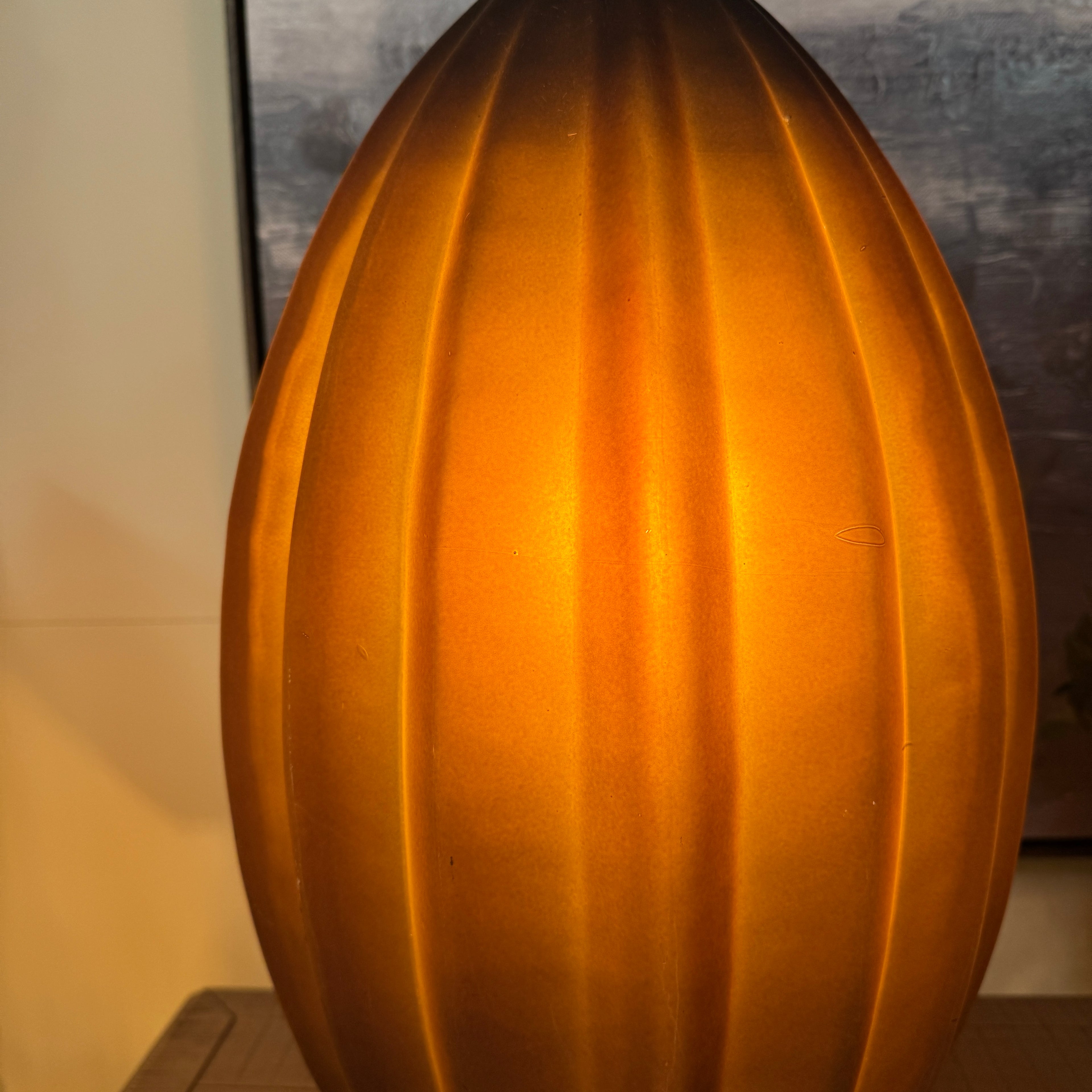 Ribbed Recycled Brown Vase 33x33x60cm