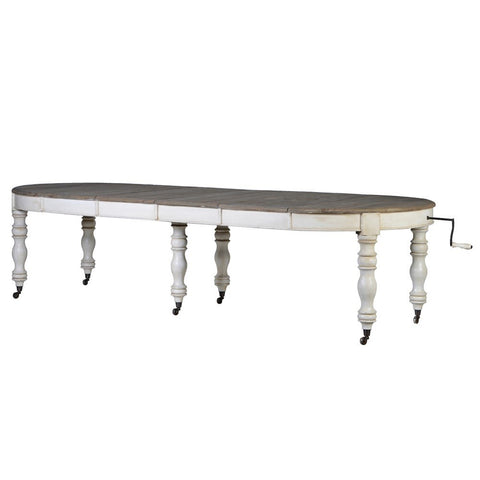 Aston Distressed Oval Extending Dining Table