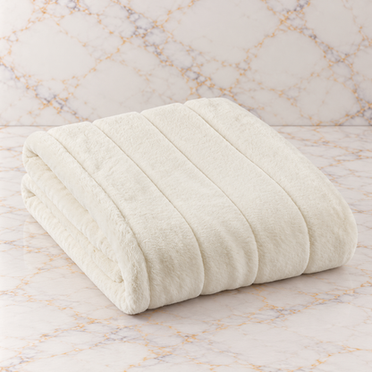Plush Off White Throw - 152x127cm