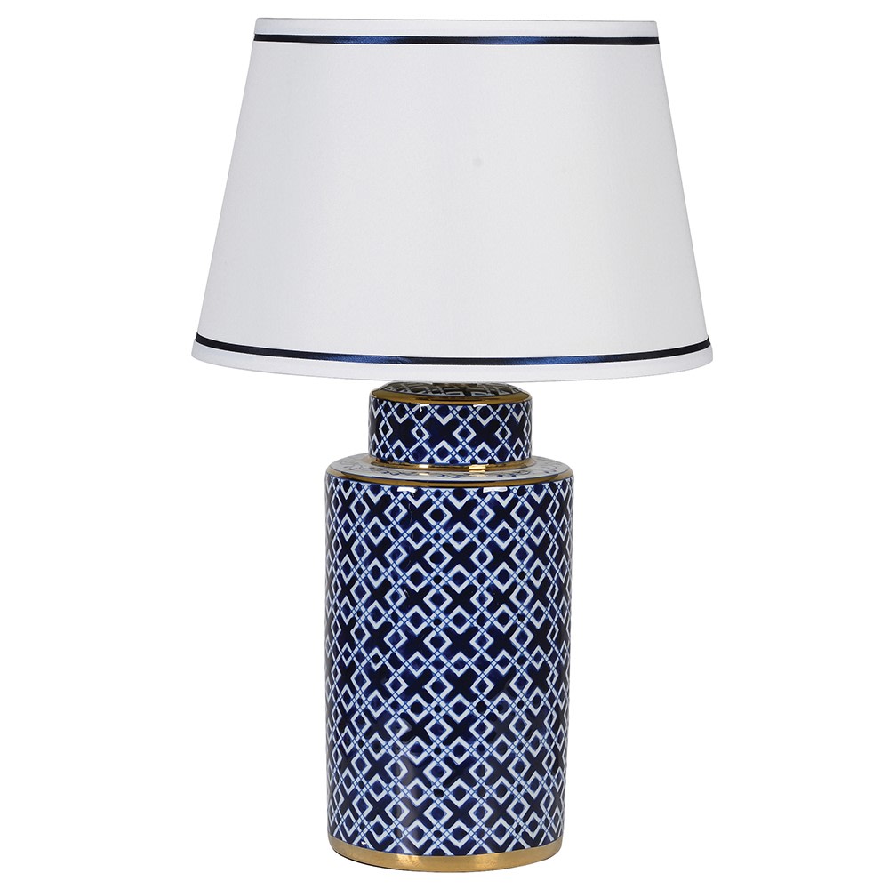 Blake Gold Edge Blue Table Lamp