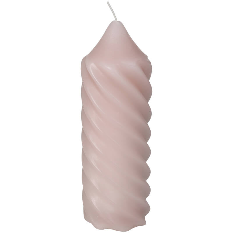 Pillar Candle Spiral Pink 20x7x7cm