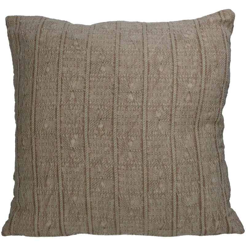 Beige Cushion Embroidered