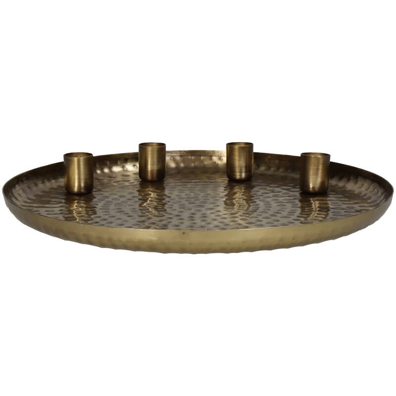 Candle Stick Plate Bronze Ø30cm x4cm