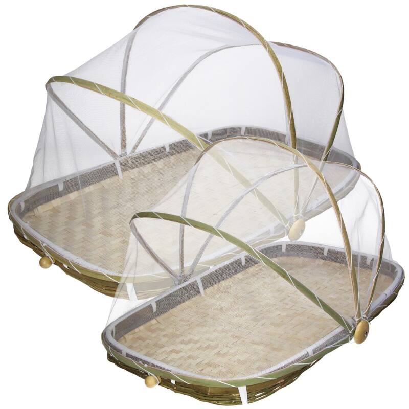 Bamboo Netted Foodcover (Set Of 2)