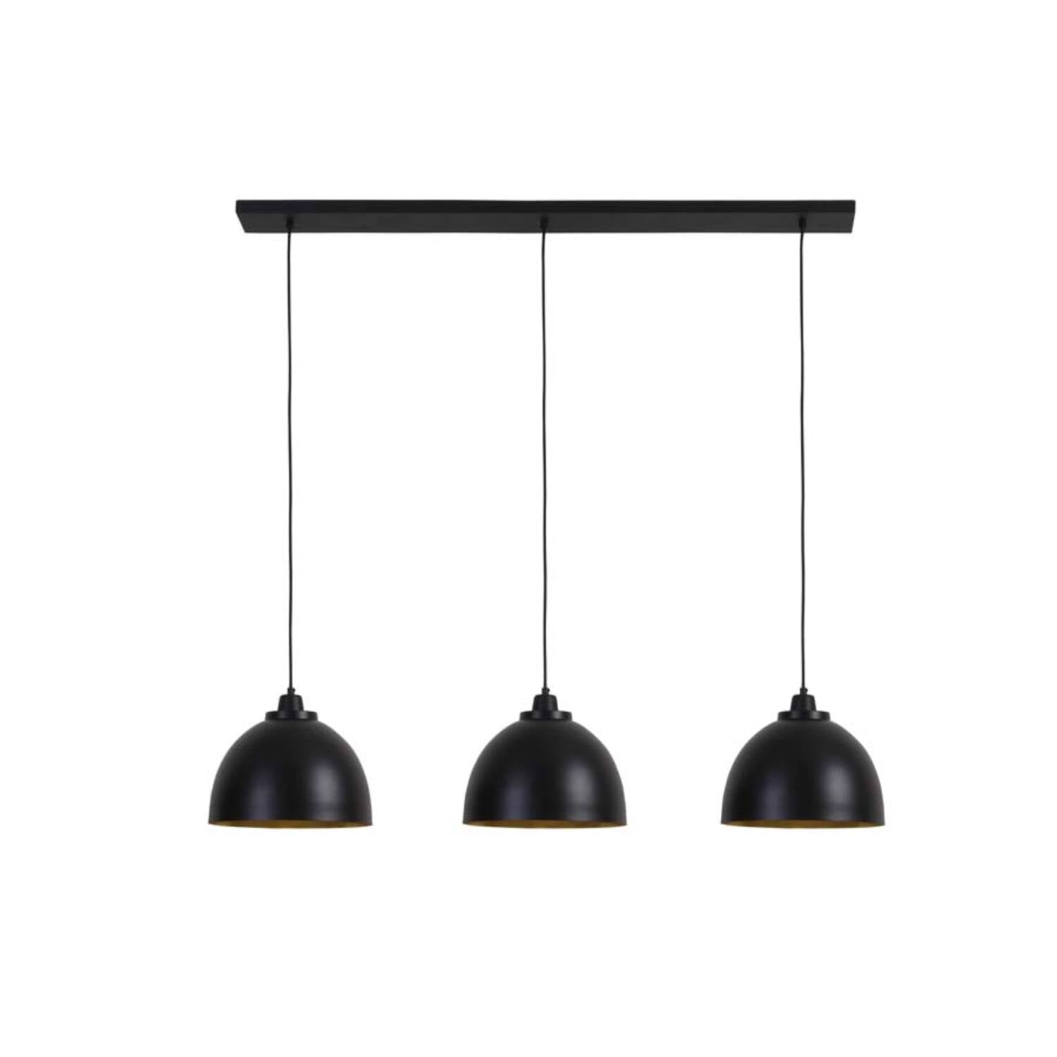 Hanging lamp 3L 135x30x26 cm KEELEY matt black-gold