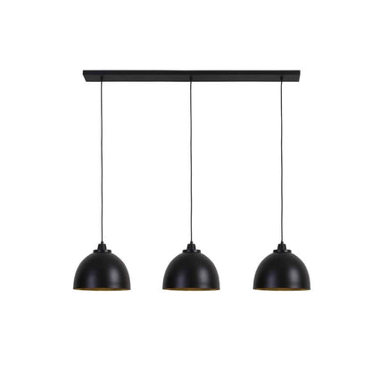 Hanging lamp 3L 135x30x26 cm KEELEY matt black-gold