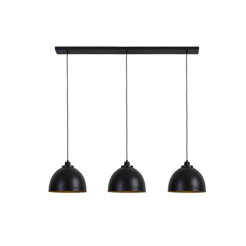 Hanging lamp 3L 135x30x26 cm KEELEY matt black-gold
