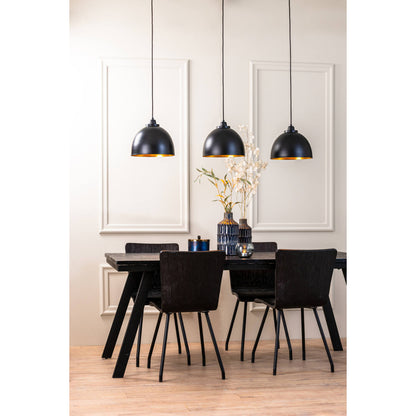 Hanging lamp 3L 135x30x26 cm KEELEY matt black-gold