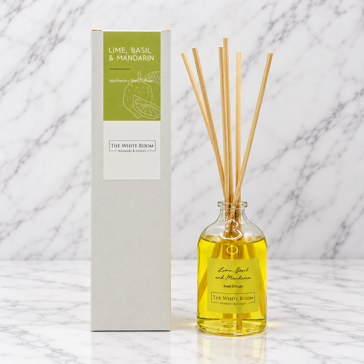 "The White Room" Natural Diffuser - Lime, Basil &amp; Manderin