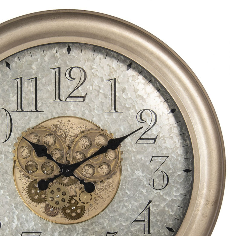 Metal and Gold Wall Clock
