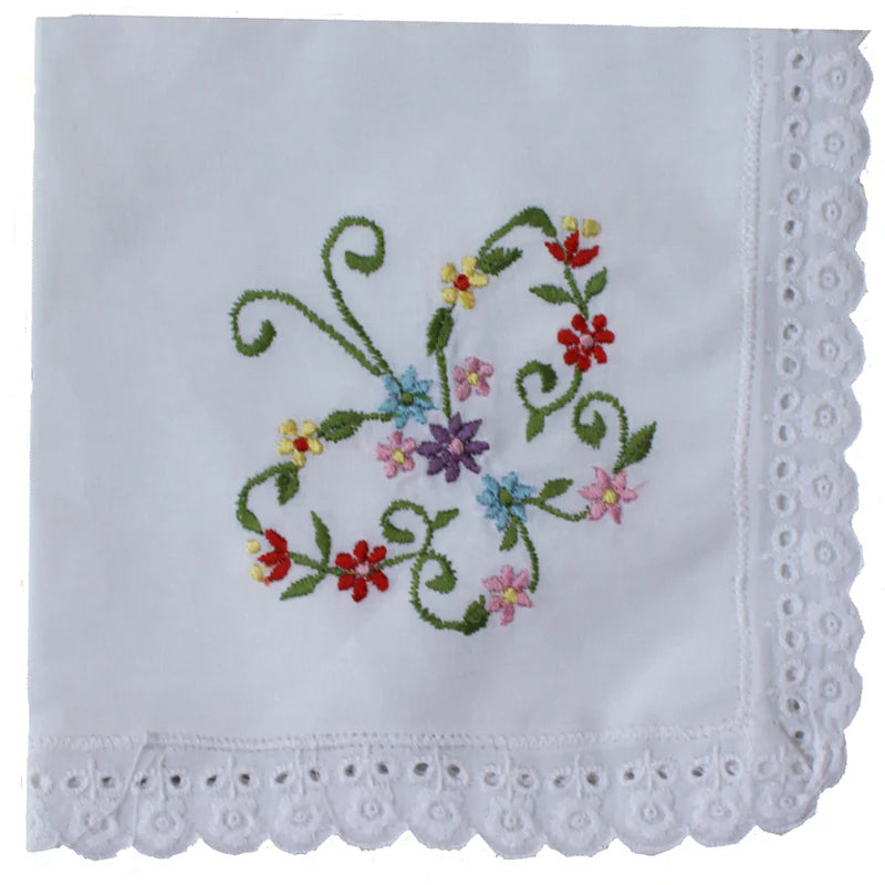 Butterfly Embroidered Hankies