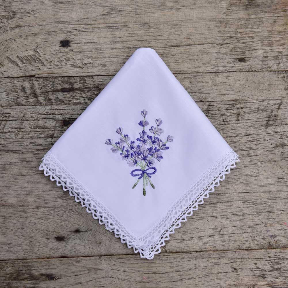 Lavender Embroidered Hankies