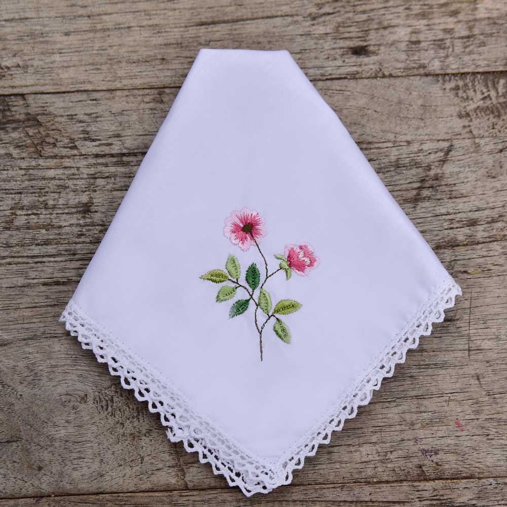 Rose Embroidered Hankies