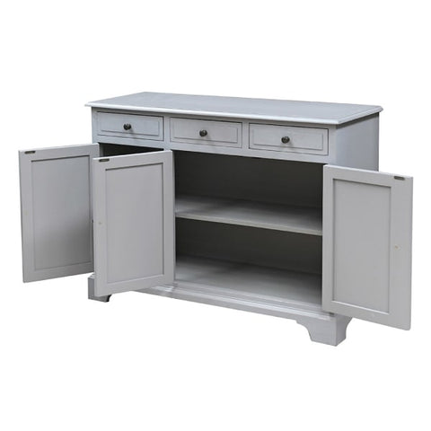 Grey Figeac 3 Door 3 Drawer Sideboard