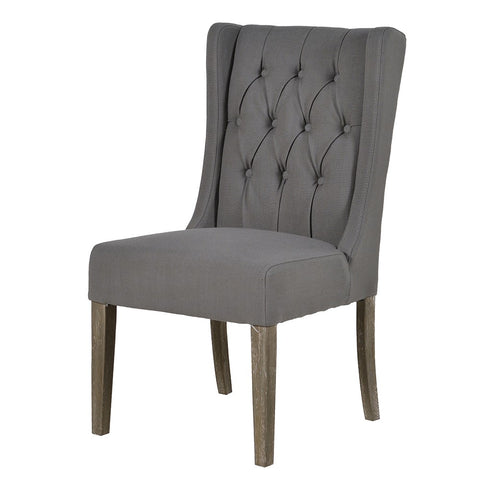 Ruby Grey Button Back Chair