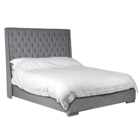 Willo Button And Stud Grey 5ft Bed (King)