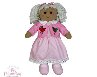 Rag Doll Pink Embroidered Jacket And Dress