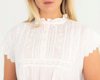 Polo Short Sleeved Ladies Nightdress