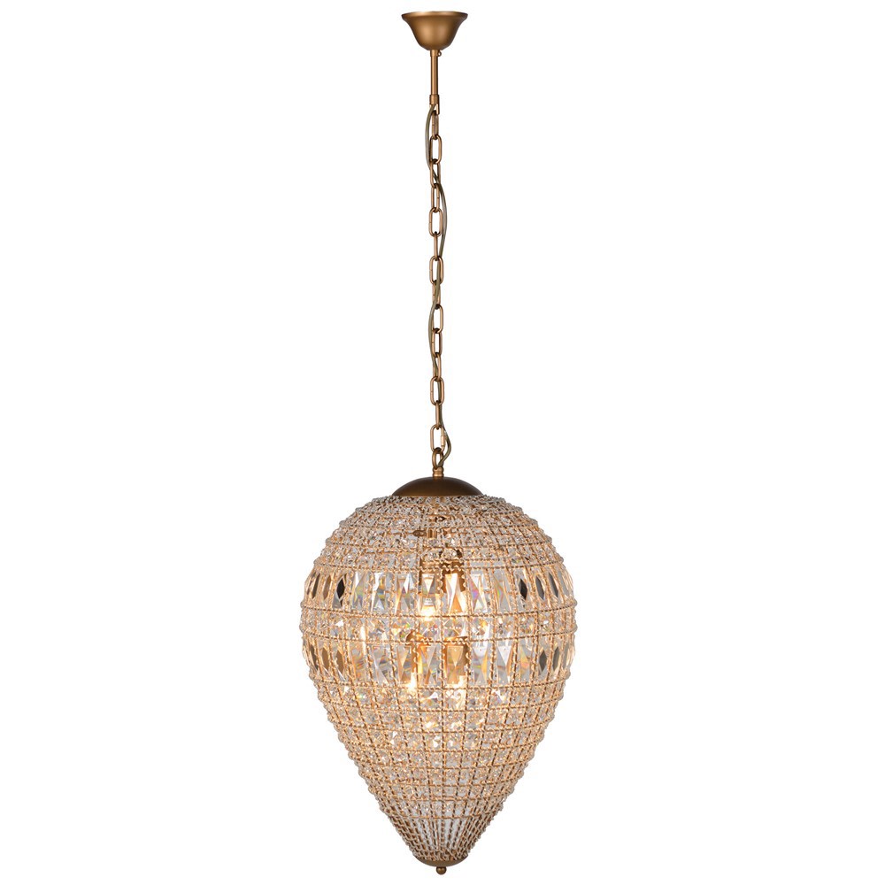 Leslie Large Dome Beaded Crystal Chandelier