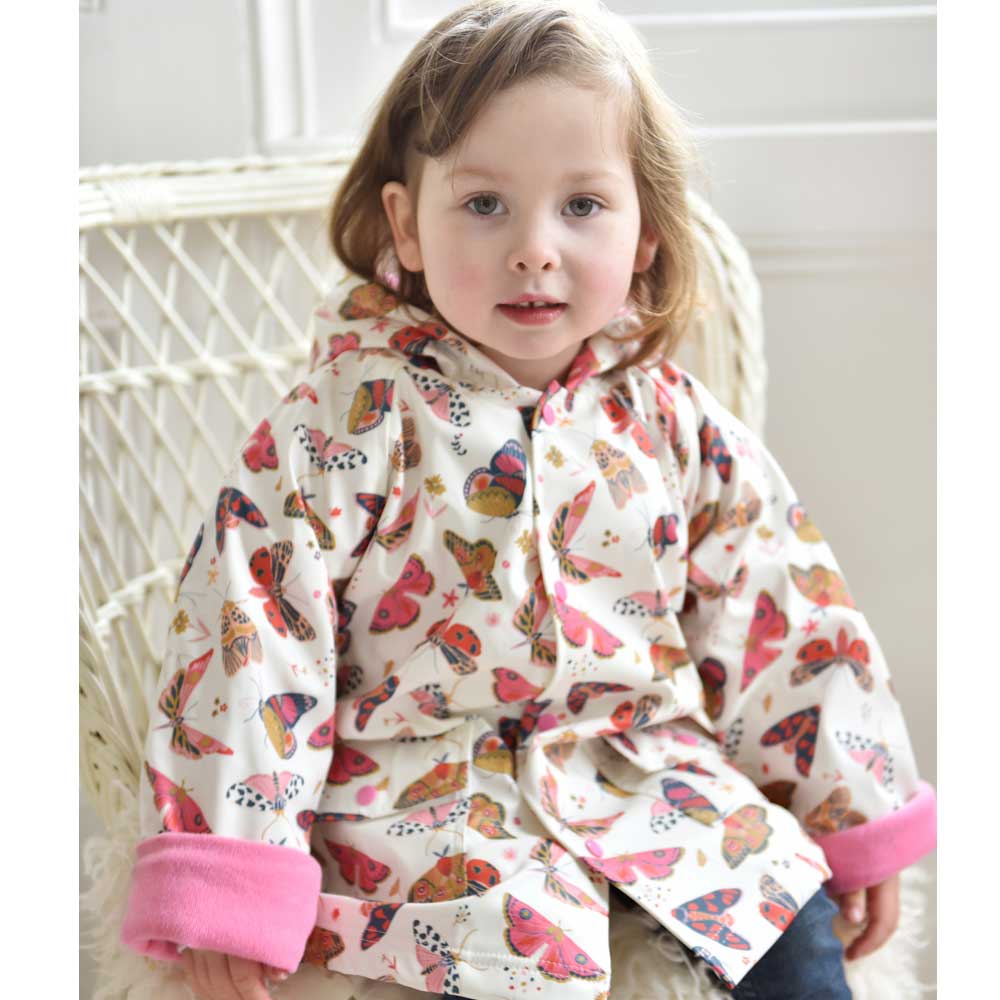 Kids Raincoat - Butterfly Print