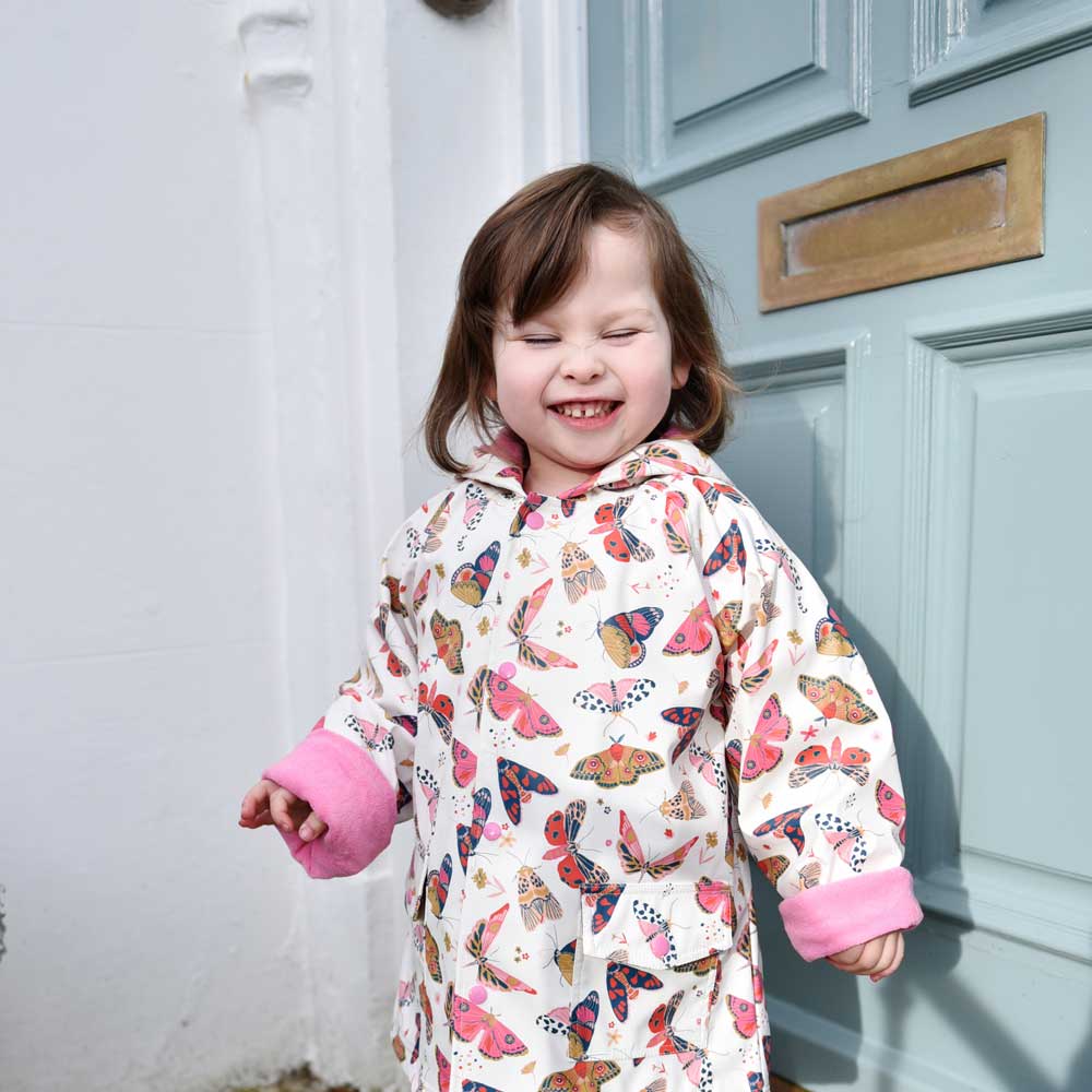 Kids Raincoat - Butterfly Print