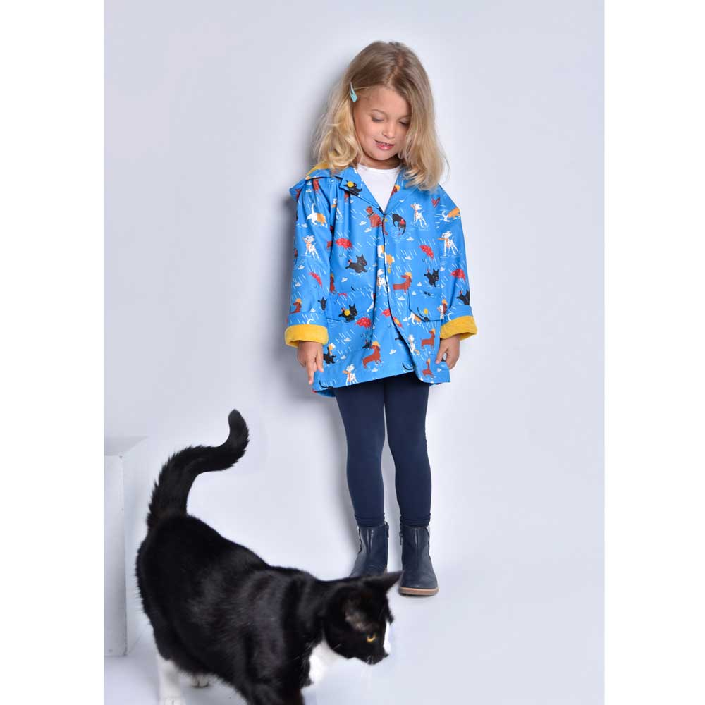 Printed Raincoat Cat And Dog