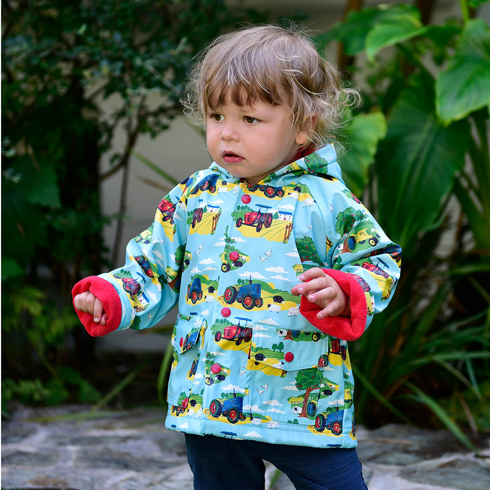 Kids Raincoat - Country Side Print