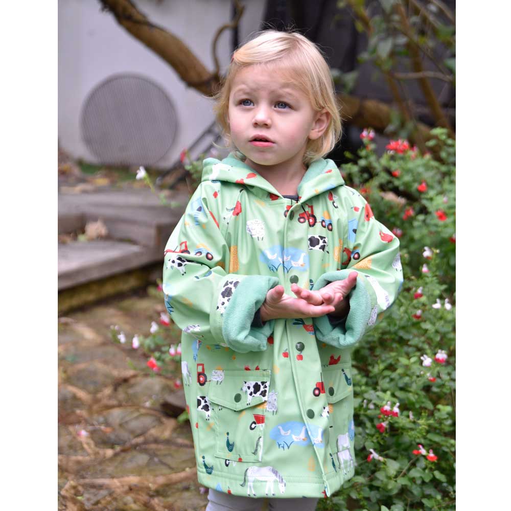 Print Raincoat Down On The Farm