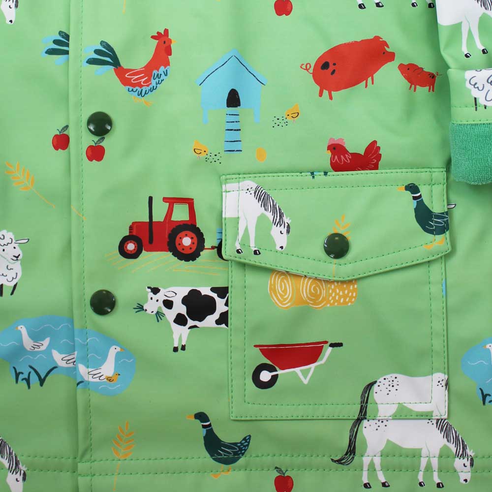 Print Raincoat Down On The Farm