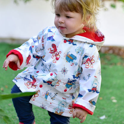 Kids Raincoat - High Seas Print