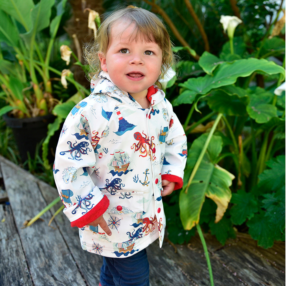 Kids Raincoat - High Seas Print