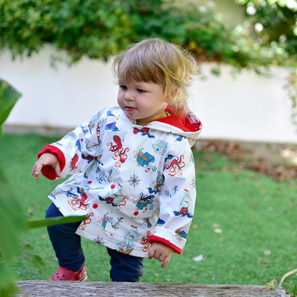 Kids Raincoat - High Seas Print